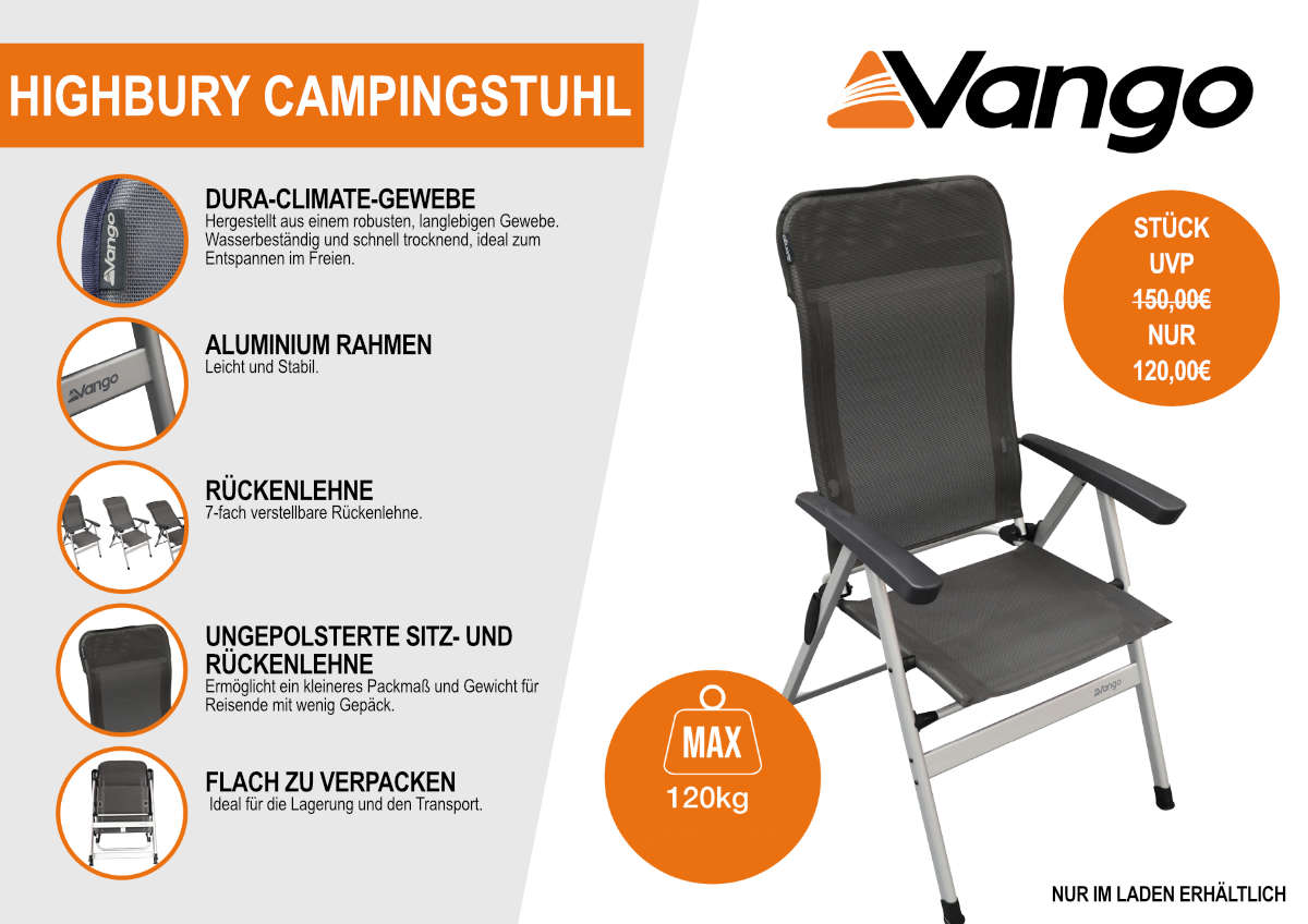 Angebot Vango Highbury Textilene Campingstuhl