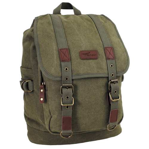 Retro Rucksack Canvas PT oliv
