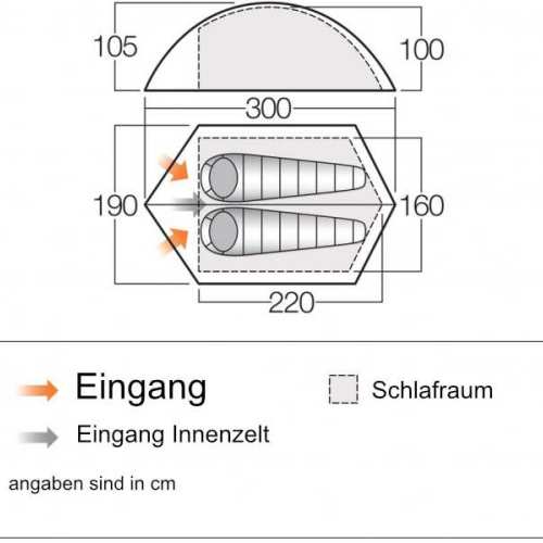 Trekkingzelt - Vango Blade 200